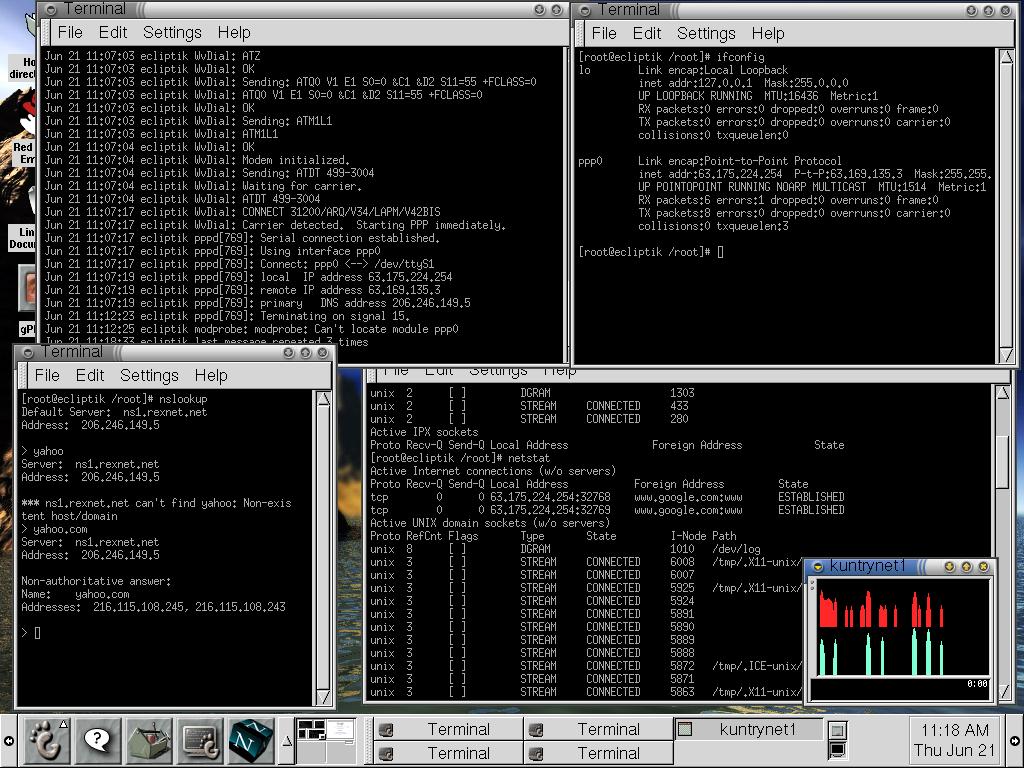 Redhat 6.1 desktop with GNOME 1.0.39 from 2000